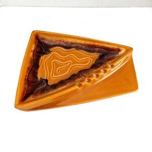 Vintage asymmetric ceramic ashtray